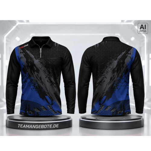 Shirt langarm Retina Blue