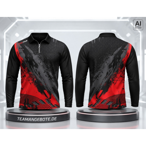 Shirt langarm Retina Red Shirt langarm Retina Red