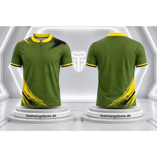 Billard/Dart Poloshirt Wien Grün / Gelb Billard/Dart Poloshirt Wien Grün / Gelb