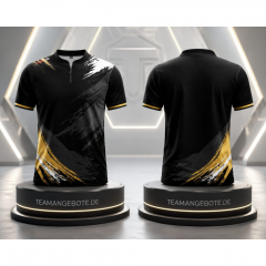 Billard/Dart Poloshirt Wien Schwarz/Gold Billard/Dart Poloshirt Wien Schwarz/Gold