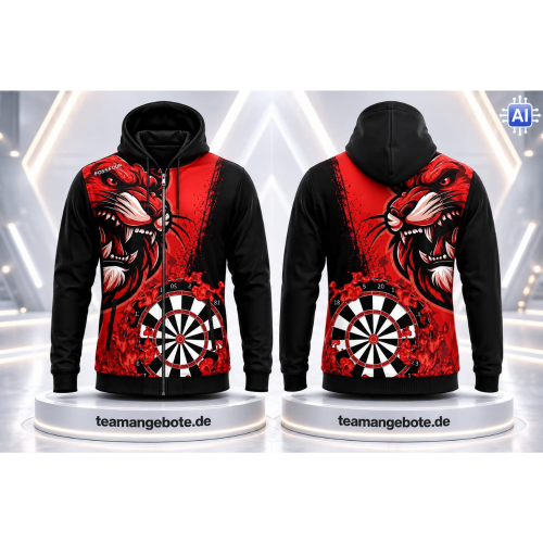 Dart Hoodiejacke Lion Africa Red