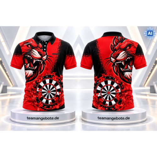 Poloshirt Lion Africa Red