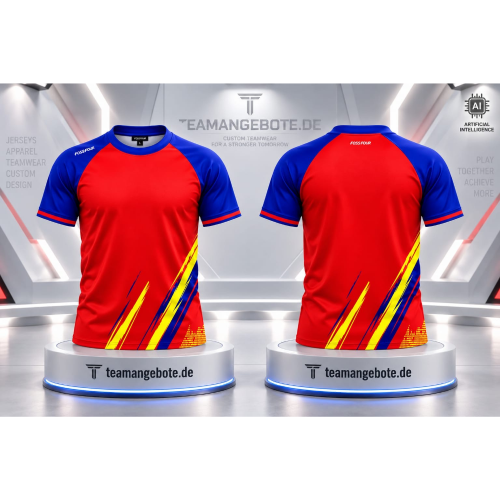 WARM UP SHIRT 333 Red/Royal WARM UP SHIRT 333 Red/Royal