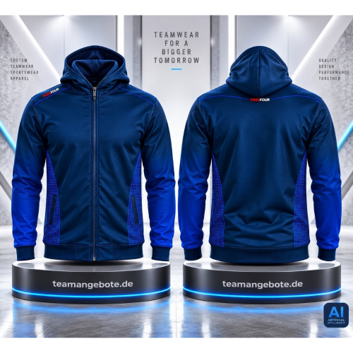 FossFour Billard Hoodiejacke 444 Blue