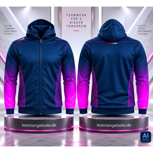 FossFour Billard Hoodiejacke 444 Navy/Pink