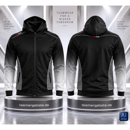 FossFour Billard Hoodiejacke 444 Silver