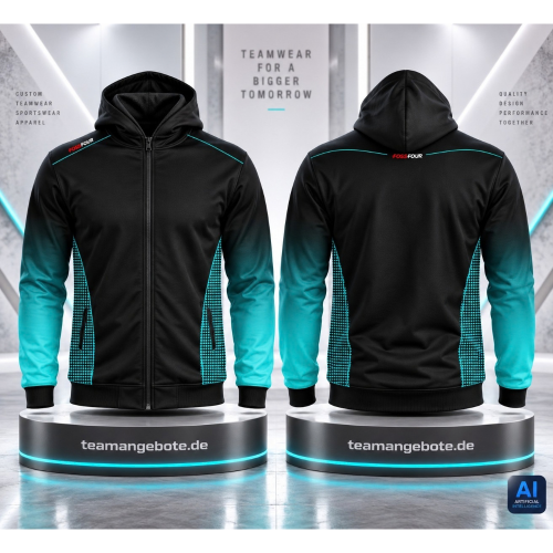 FossFour Billard Hoodiejacke 444 Turquoise