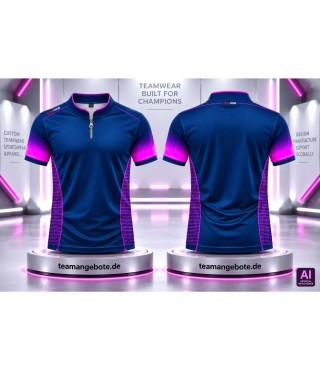 Poloshirt 444 Royal/Pink