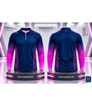Shirt langarm 444 Navy/Pink