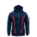 FossFour Hoodiejacke 666 Royal/Red