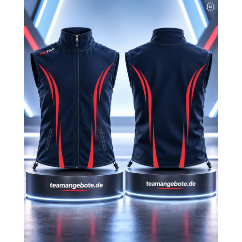 Weste FossFour 666 Royal/Red