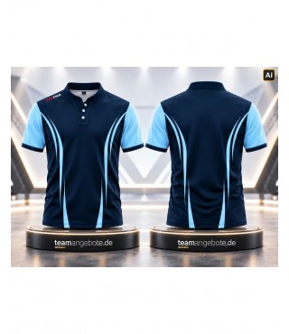 Poloshirt 666 Royal/Sky