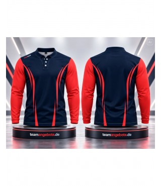 Langarmshirt 666 Royal/Red