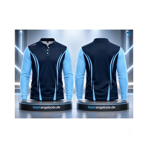 Langarmshirt 666 Royal/Sky