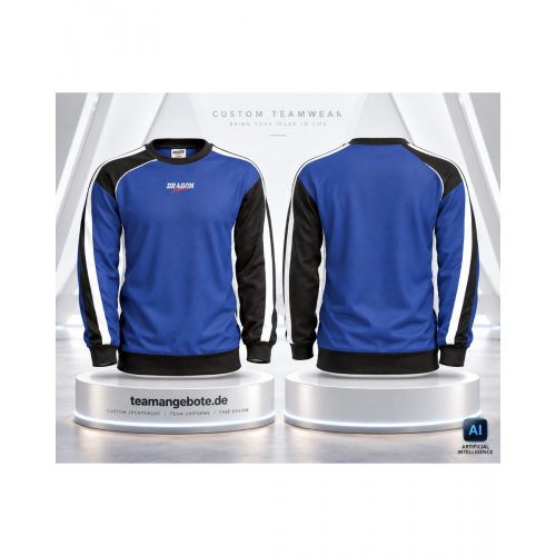 Sweatshirt Dragon Sport Combination Blue