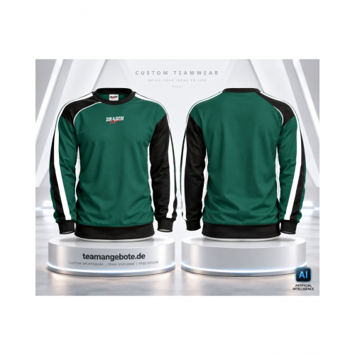 Sweatshirt Dragon Sport Combination Green