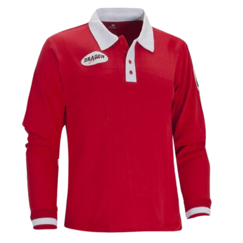 Top Angebot! Dragonsport Langarm Poloshirt Red