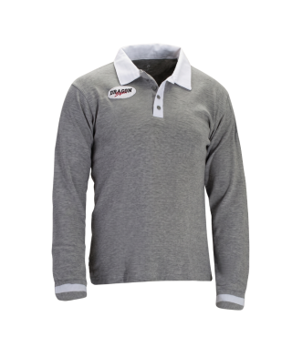 Top Angebot! Dragonsport Langarm Poloshirt Grey