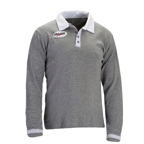 Top Angebot! Dragonsport Langarm Poloshirt Grey