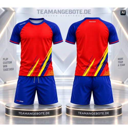 FossFour Trikot-Set 333 Royal/Red