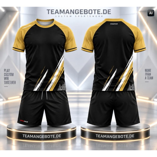 FossFour Trikot-Set 333 Black/Gold