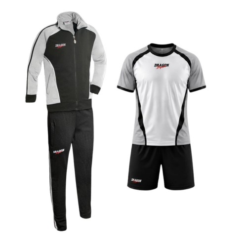 AKTIONS-SET Trainingsanzug + Trikot-Set Silber Dragon-Sport