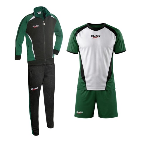 AKTIONS-SET Trainingsanzug + Trikot-Set Grün Dragon-Sport