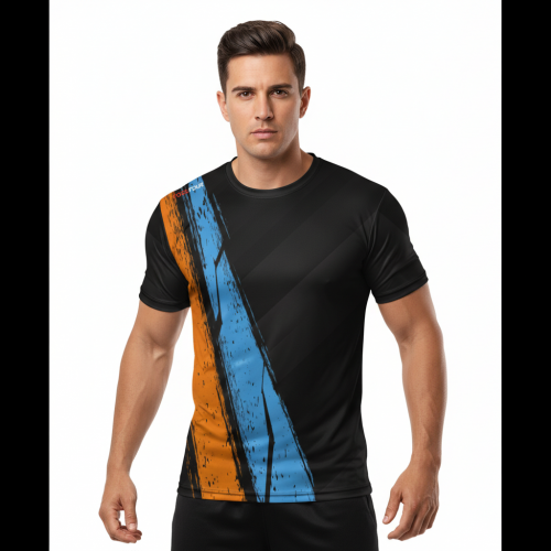 Billardshirt REKEN orange-blue