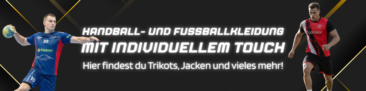 Handball und Fußball Bekleidung Banner