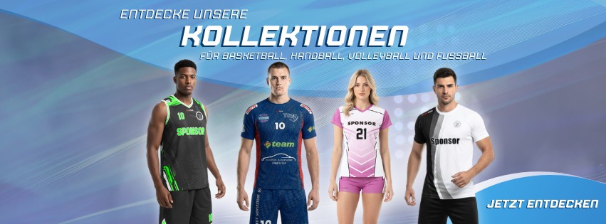 Kollektionen für Basketball, Handball, Volleyball und Fußball – individuelle Sportbekleidung von TeamAngebote.de